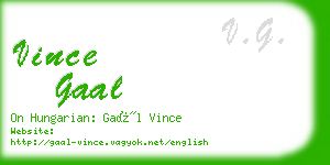 vince gaal business card